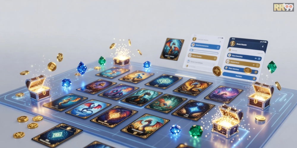 Hình minh họa khái niệm game bài đổi thưởng 69vn với các lá bài và phần thưởng hấp dẫn