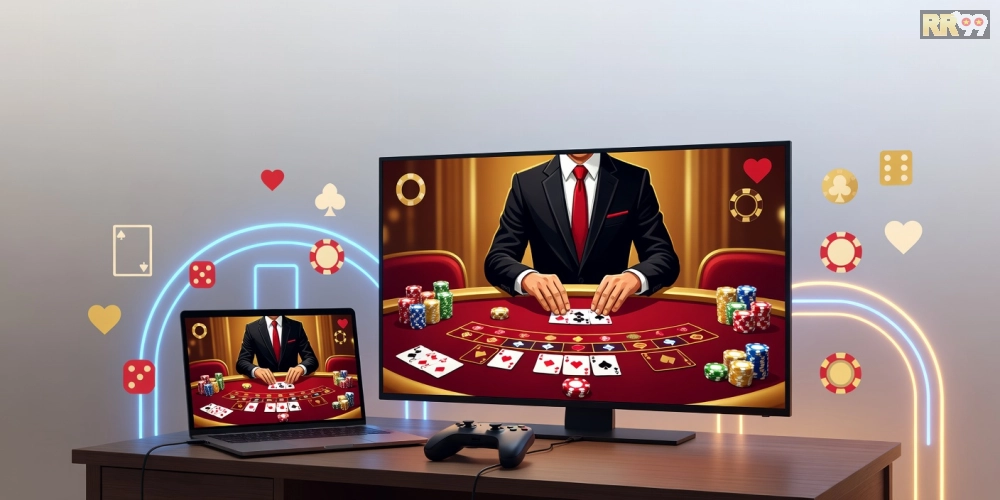 Khái niệm casino live house 69vn được minh họa qua giao diện streaming trực tiếp